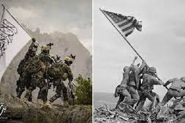 Taliban mocks America with iconic World War II photo