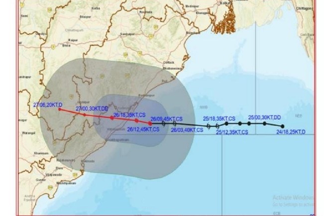 Heavy rains lash coastal Andhra, 'Gulab' weakens into deep depression