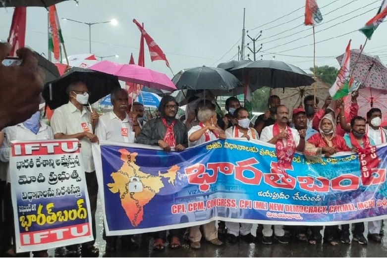 Bharat Bandh evokes contrasting response in Telugu states