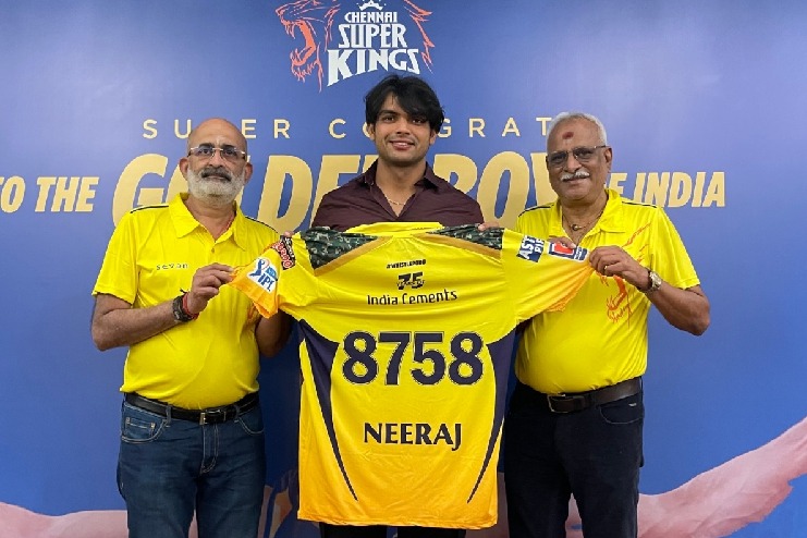 Neeraj Chopra gets Rs one crore reward from CSK for Tokyo achievement