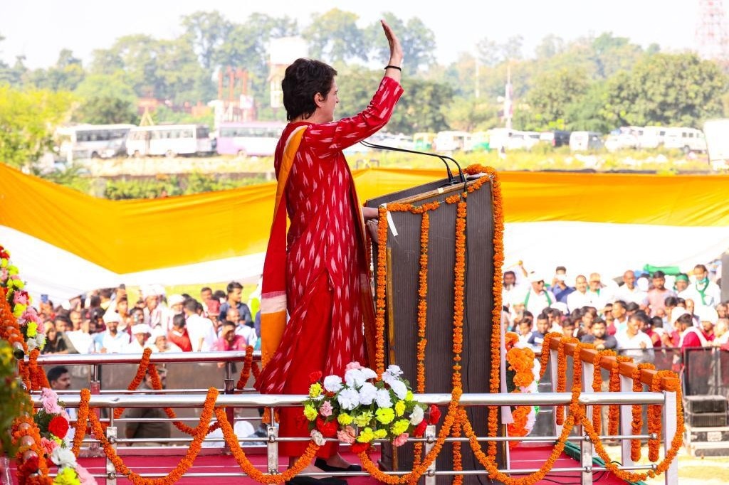 Priyanka rains more promises in UP: 20L jobs to youth, free bus travel for women