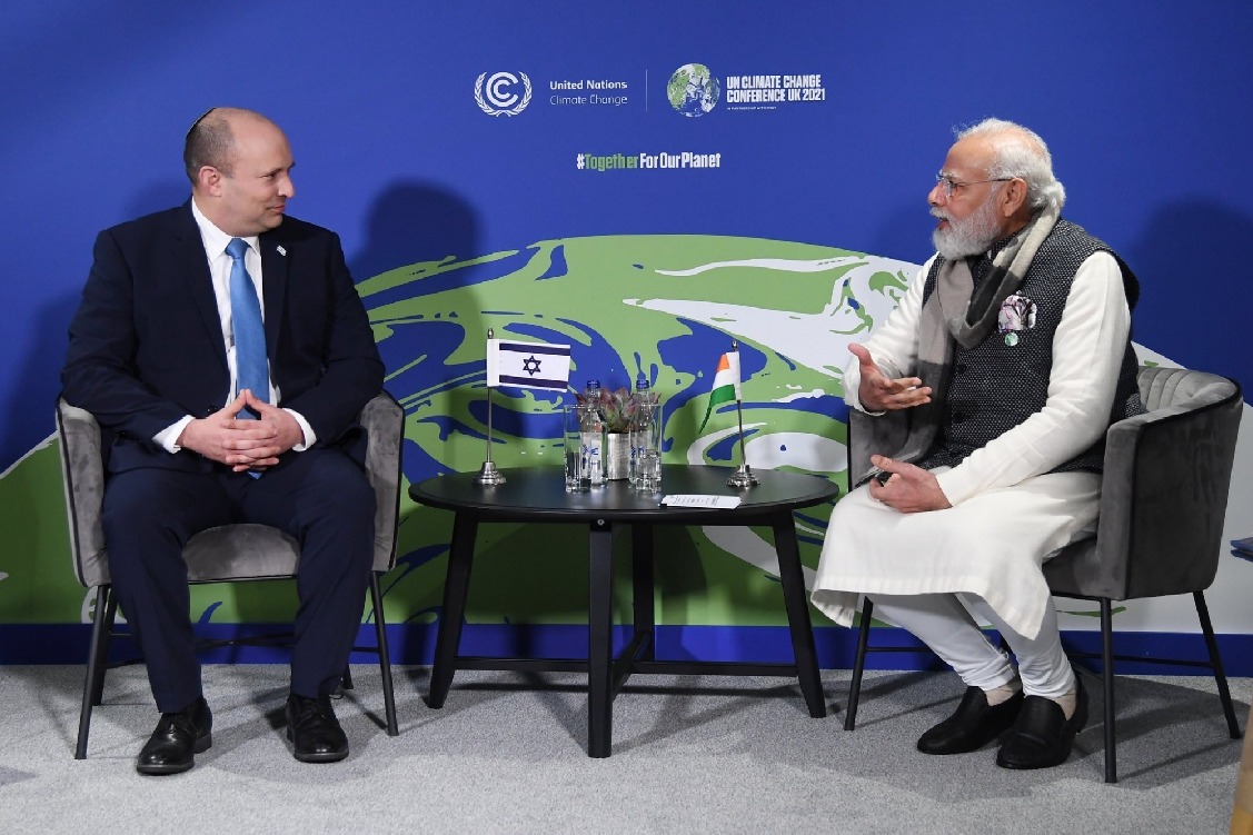 PM Modi meets Israeli counterpart Naftali Bennett