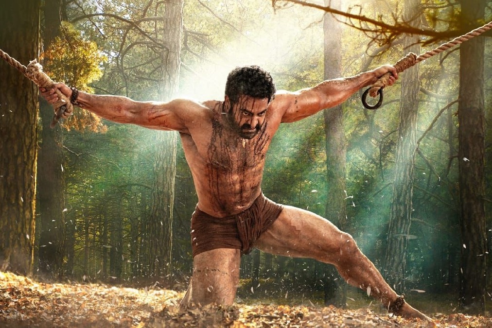 Jr NTR's ferocious look as 'Bheem' steams up 'RRR' poster