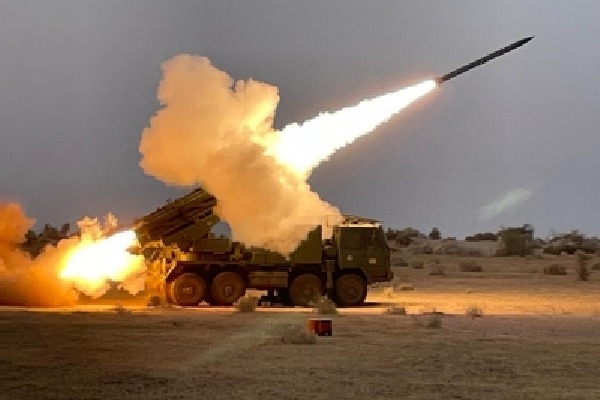 India successfully tests multi barrel rocket launcher system Pinaka-ER