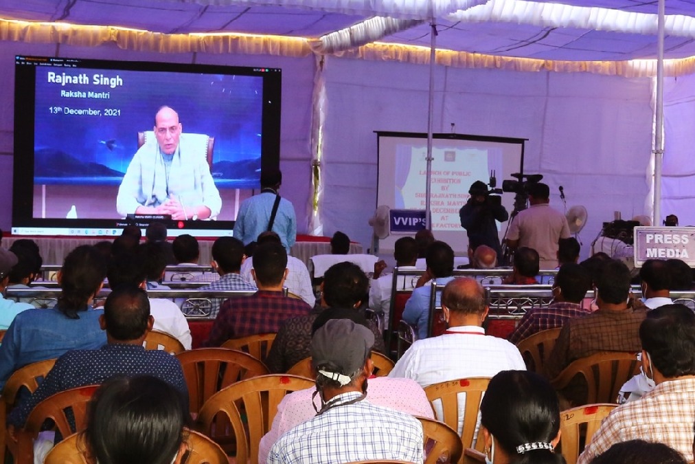 Ordnance Factory Medak displays infantry combat vehicles