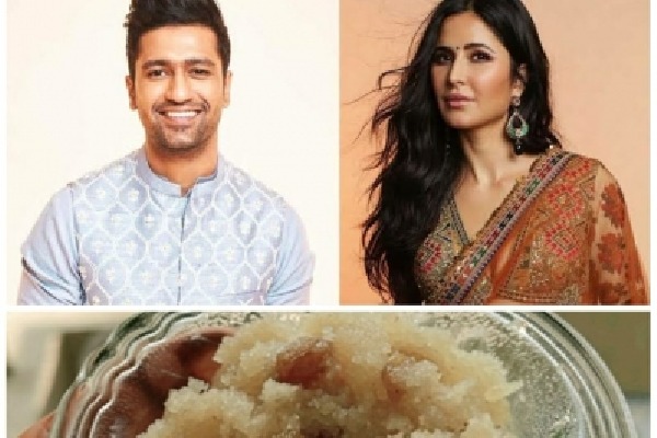 Katrina makes 'halwa', Vicky gives thumbs up to his new wife