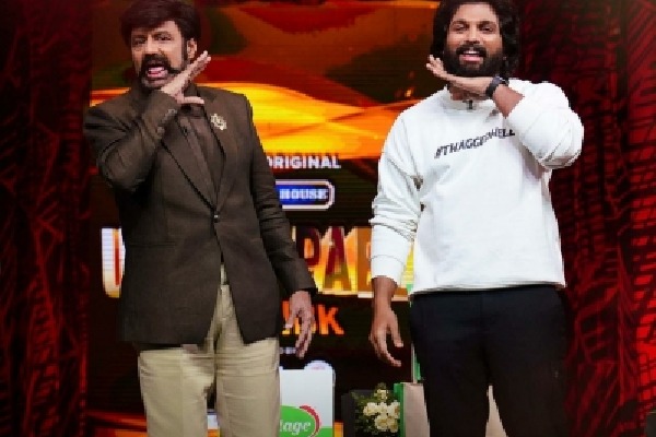 Balakrishna mouths Allu Arjun's famous dialogue from 'Pushpa' on talk show