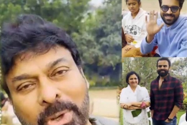 Helming camera, Chiranjeevi records family's Sankranti celebrations