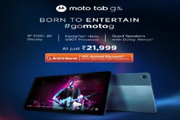 Moto Tab G70 LTE with MediaTek Helio G90T SoC launched in India