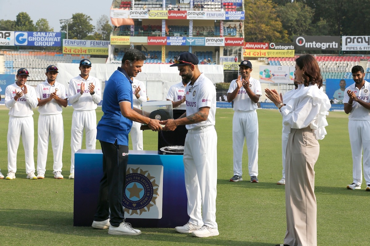 1st Test: Dravid leads felicitation of Kohli on reaching 100-Test landmark