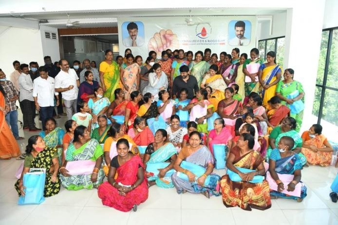 Women's Day: Chiranjeevi felicitates female film production workers