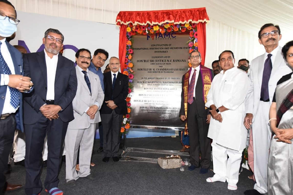 CJI lays foundation stone for IAMC building in Hyderabad