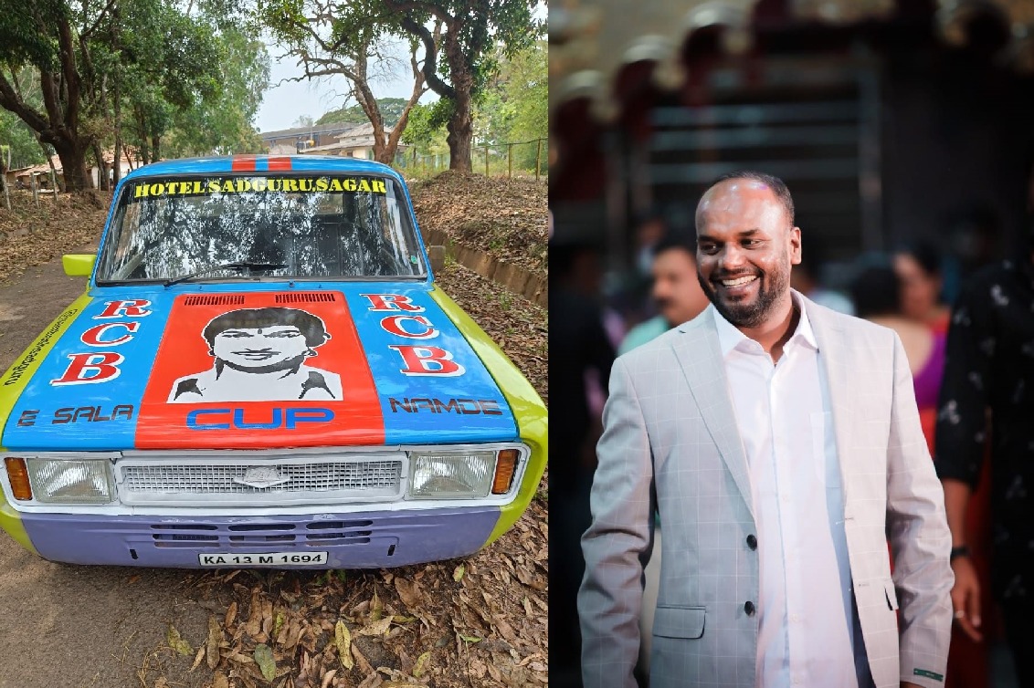 IPL fever grips K'taka; RCB fan gives vintage car a makeover