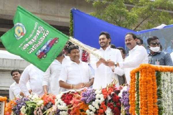 CM Jagan flags off 500 YSR Thalli Bidda Express’ vehicles, says transforming healthcare in AP