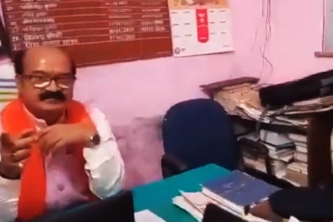 Video of BJP MLA sitting on SHO's chair in Bihar police station goes viral