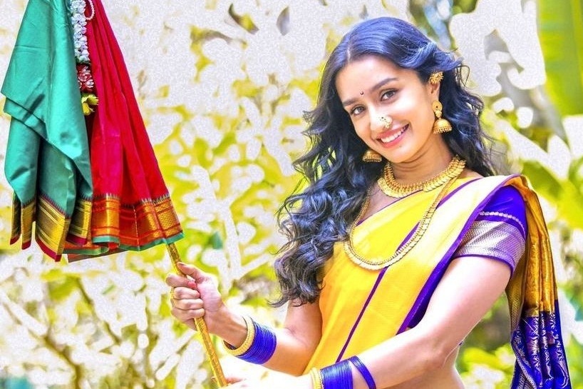 Shraddha Kapoor celebrates Gudi Padwa in traditional Nauvari saree