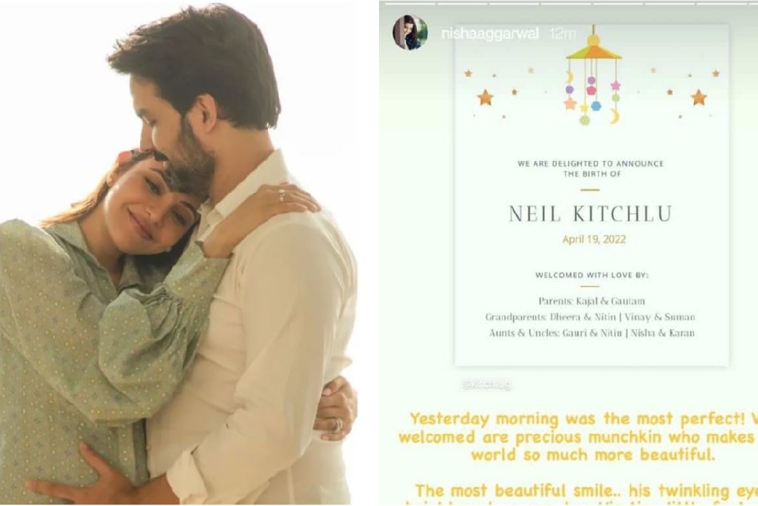 Kajal Aggarwal and Gautam Kitchlu name their son Neil Kitchlu