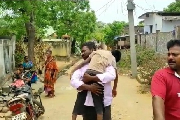 Another shocker from Andhra, dead body carried on bike