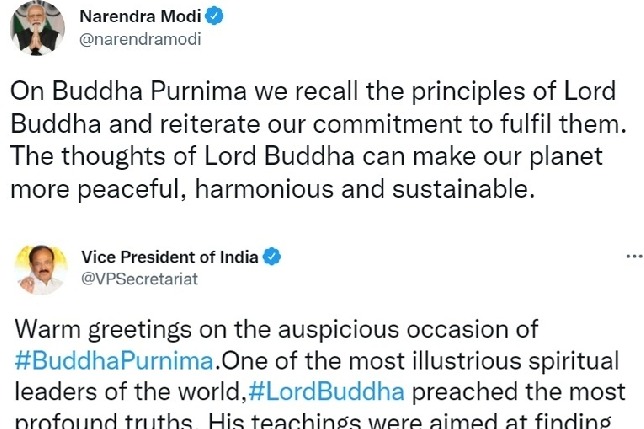 Modi, Kovind greet nation on Buddha Purnima