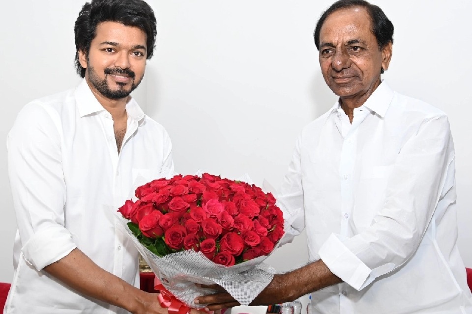 Tamil actor Vijay meets KCR in Hyderabad