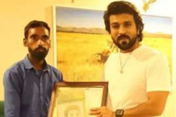 Fan walks 264 km to meet Ram Charan, shares paddy field portrait