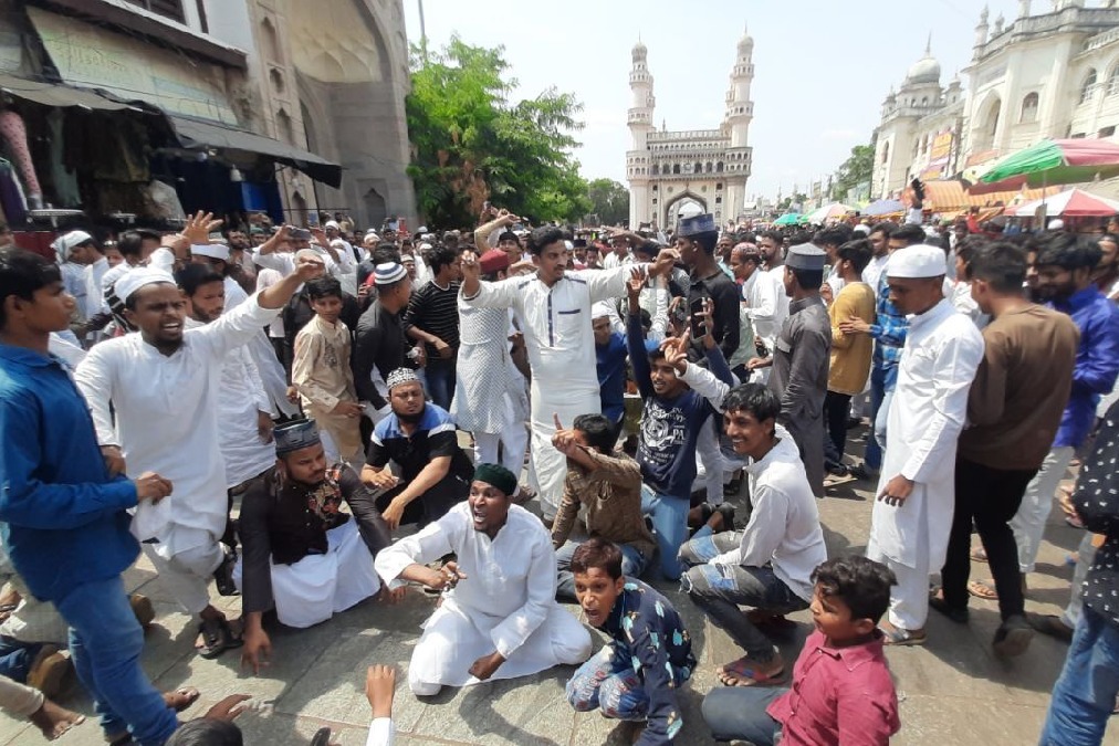 Protests in Hyderabad to demand arrest of BJP leaders