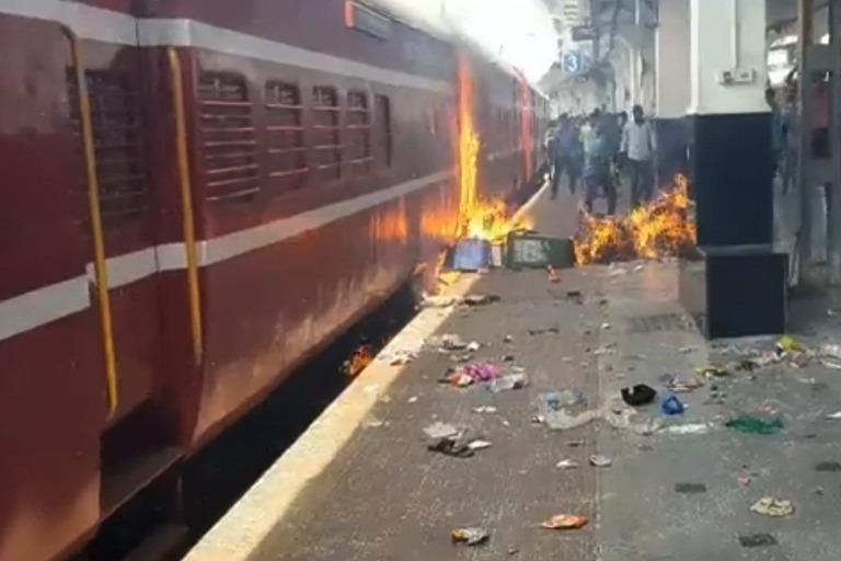 Protest against Agnipath continues at violence-hit Secunderabad station