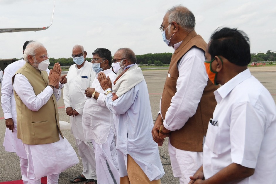 PM Modi reaches Hyderabad to attend BJP national executive