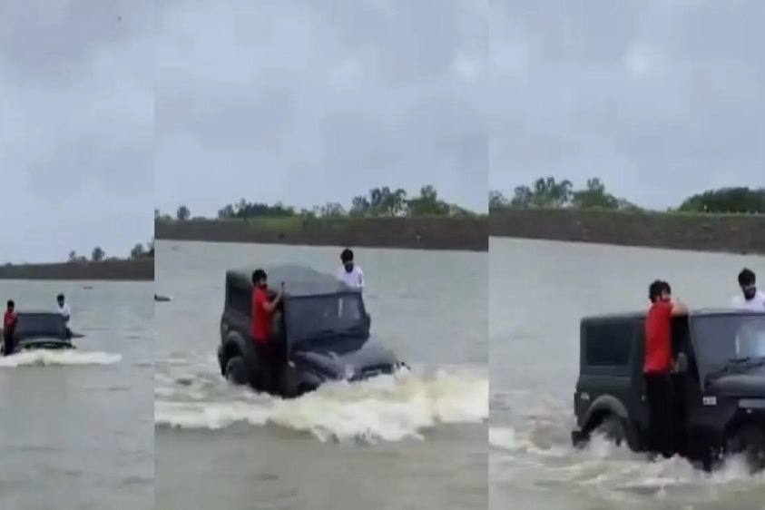 After viral video of driving car in Rajkot dam, Gujarat Police arrests youth