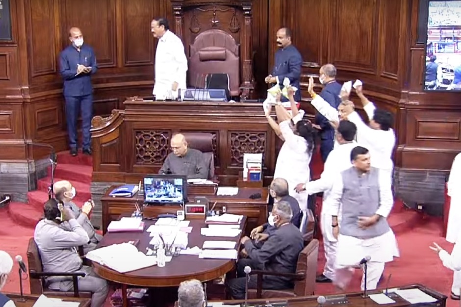 Amid Oppn protest, Rajya Sabha adjourned for day