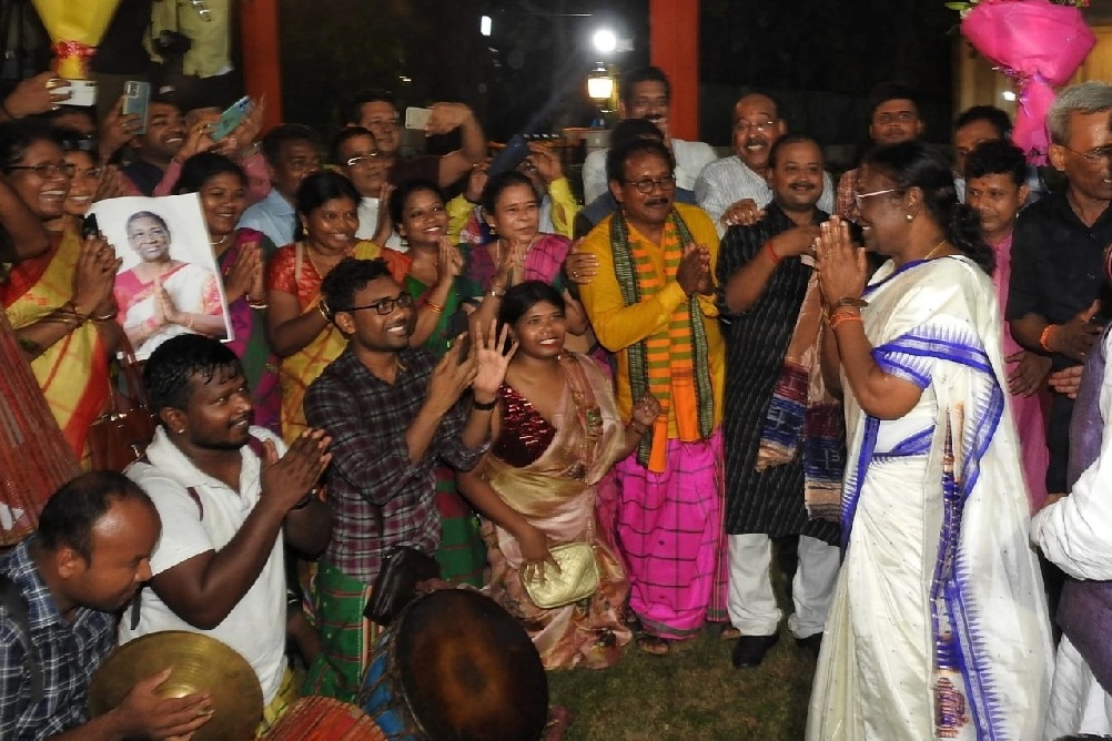 Festive mood at Droupadi Murmu's residence in Delhi