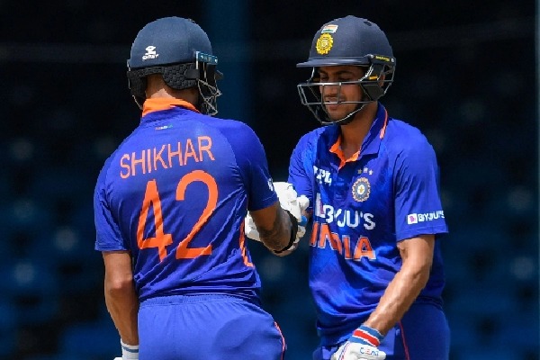 IND v WI, 1st ODI: Dhawan, Gill, Iyer slam fifties as India reach 308-7 despite late wobble