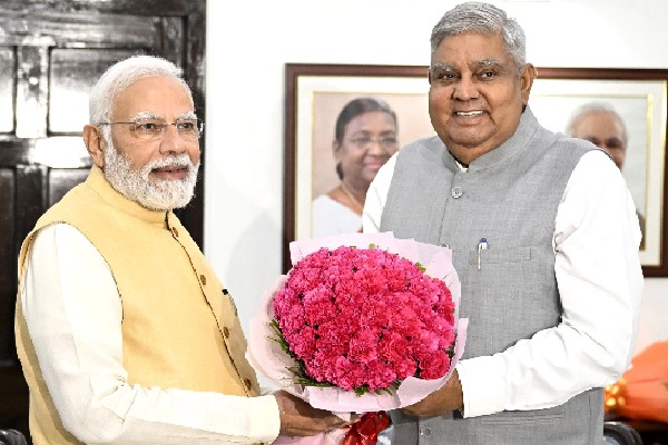 Prez, PM congratulate Dhankhar on becoming Vice-President