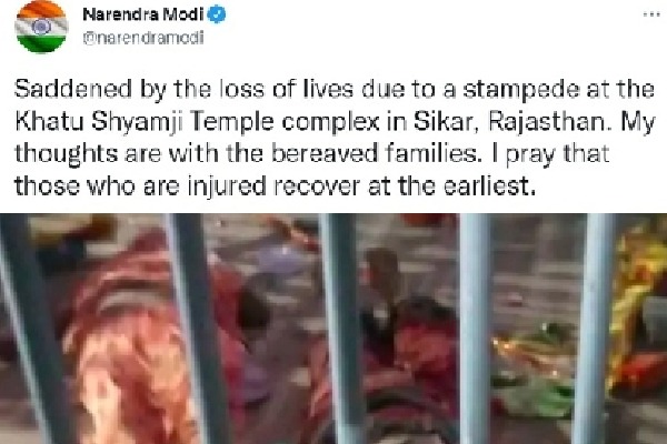 Modi condoles loss of lives in Raj temple stampede