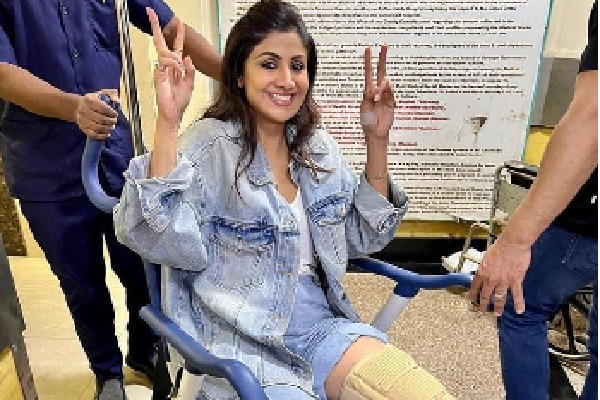 Shilpa Shetty fractures leg during web series shoot, wheelchair-bound for 6 weeks