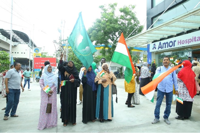 People of African origin participate in I-Day celebrations in Hyderabad