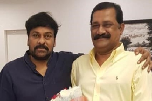 Former minister Ganta meets Chiranjeevi, pats him over GodFather success