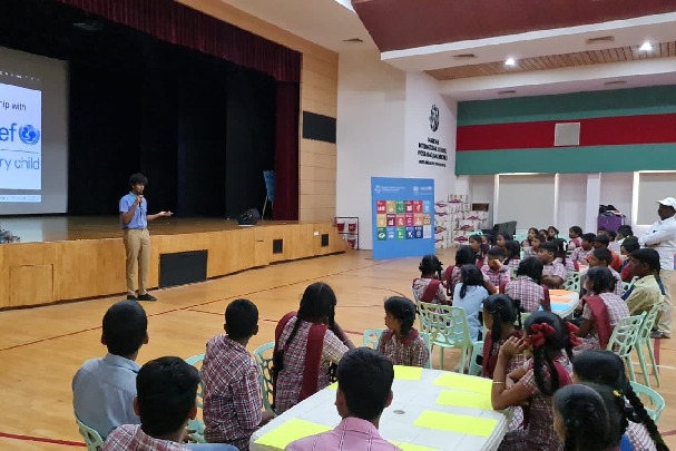 KTR’s son Himanshu dons a teacher’s hat; takes class for govt school students