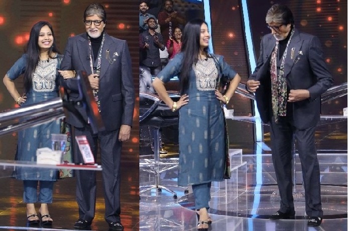 Big B walks the ramp on request of 'KBC 14' contestant