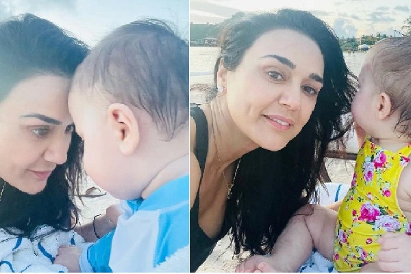 As Preity Zinta's twins turn one, she shares a heartfelt note of cascading love