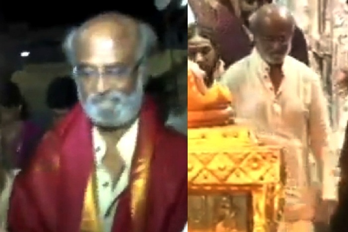 Superstar Rajinikanth offers prayers at Tirumala temple