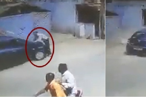 Hyderabad: Man flung into air after being hit by speeding car