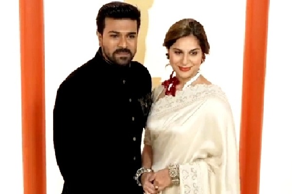 Oscars 2023: Shantanu-Nikhil outfit for Ram Charan; Upasana's silk made with recycled scrap