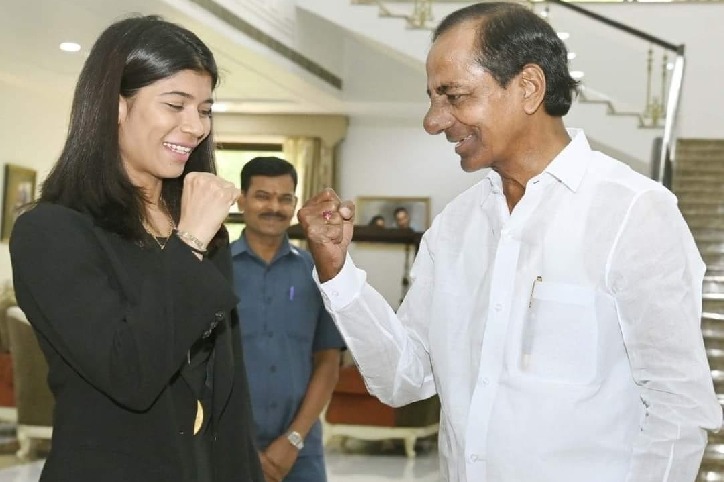 Telangana CM congratulates Nikhat Zareen on winning gold