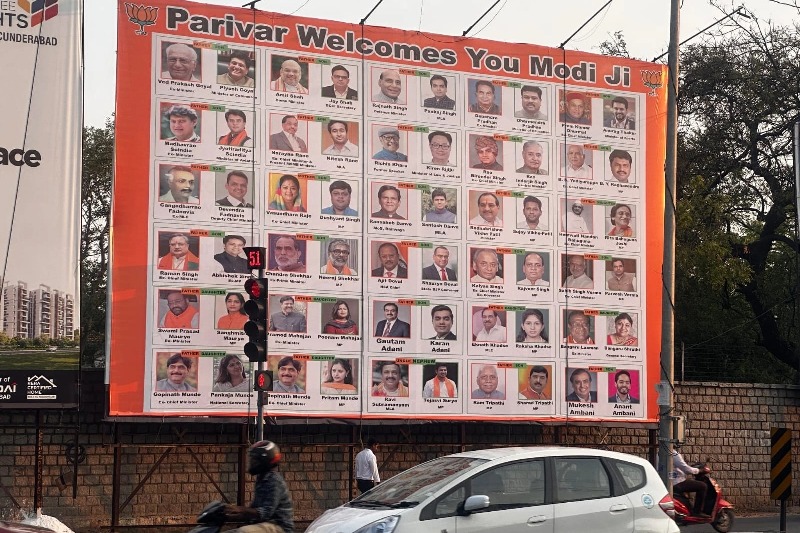 'Parivar welcomes you Modi Ji' hoardings come up in Hyderabad