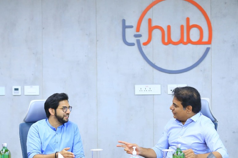 Aaditya Thackeray visits T-Hub, meets KTR 