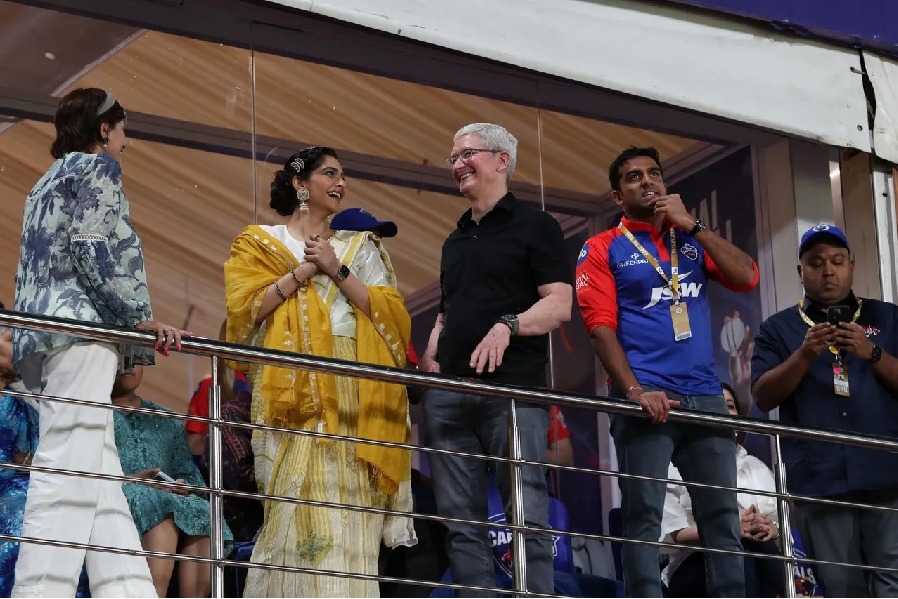 IPL 2023: Tim Cook spotted at DC vs KKR match after Apple store launch in Delhi