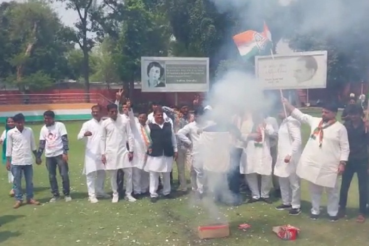 Karnataka elections: Celebrations at Congress HQ in Delhi