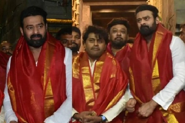 Prabhas seeks blessings at Tirupati Balaji temple