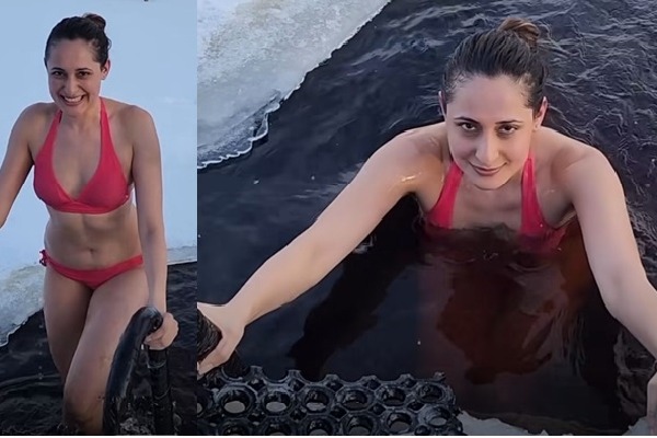 Pragya Jaiswal plunges in -15 degree Celcius ice bath in Finland